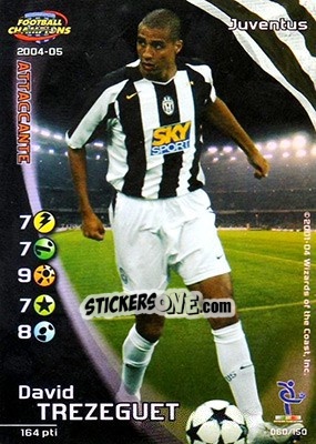 Sticker David Trezeguet - Football Champions Italy 2004-2005 n. 60 - Wizards of The Coast