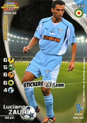 Sticker Luciano Zauri - Football Champions Italy 2004-2005 n. 66 - Wizards of The Coast