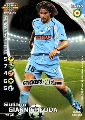 Sticker Giuliano Giannichedda - Football Champions Italy 2004-2005 n. 69 - Wizards of The Coast