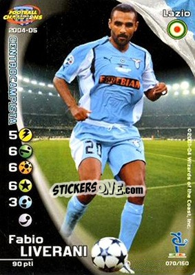Sticker Fabio Liverani - Football Champions Italy 2004-2005 - Wizards of The Coast