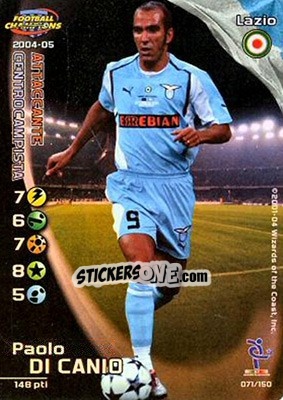 Sticker Paolo Di Canio - Football Champions Italy 2004-2005 n. 71 - Wizards of The Coast
