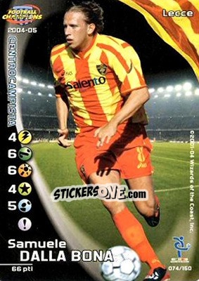 Sticker Samuele Dalla Bona - Football Champions Italy 2004-2005 n. 74 - Wizards of The Coast