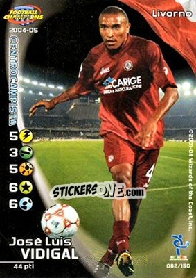 Sticker Josè Luis Vidigal - Football Champions Italy 2004-2005 n. 82 - Wizards of The Coast