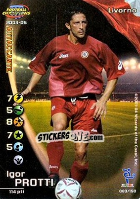 Sticker Igor Protti - Football Champions Italy 2004-2005 - Wizards of The Coast