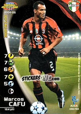 Sticker Marcos Cafù - Football Champions Italy 2004-2005 n. 90 - Wizards of The Coast