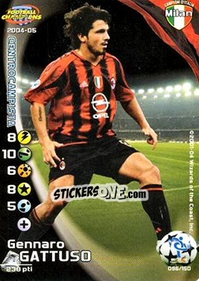 Sticker Gennaro Gattuso - Football Champions Italy 2004-2005 n. 96 - Wizards of The Coast