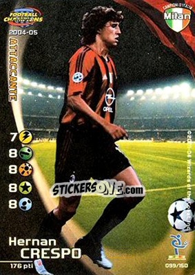 Sticker Hernan Crespo - Football Champions Italy 2004-2005 - Wizards of The Coast