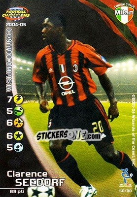 Figurina Clarence Seedorf - Football Champions Italy 2004-2005 - Wizards of The Coast