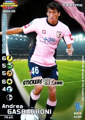 Sticker Andrea Gasbarroni - Football Champions Italy 2004-2005 n. u53 - Wizards of The Coast