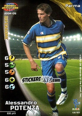 Sticker Alessandro Potenza - Football Champions Italy 2004-2005 n. u58 - Wizards of The Coast