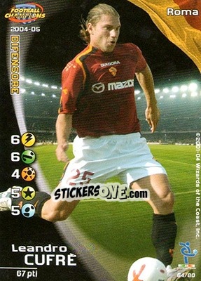 Sticker Leandro Cufre - Football Champions Italy 2004-2005 n. u64 - Wizards of The Coast
