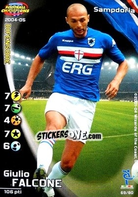 Sticker Giulio Falcone - Football Champions Italy 2004-2005 n. u69 - Wizards of The Coast