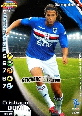 Sticker Cristiano Doni - Football Champions Italy 2004-2005 n. u70 - Wizards of The Coast