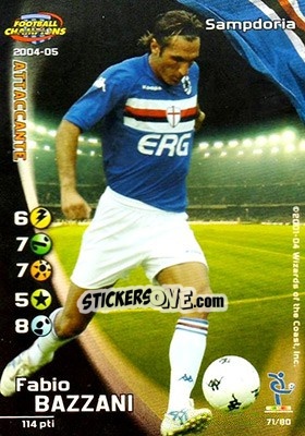 Sticker Fabio Bazzani - Football Champions Italy 2004-2005 - Wizards of The Coast