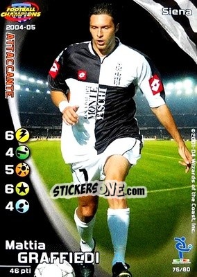 Sticker Mattia Graffiedi - Football Champions Italy 2004-2005 n. u75 - Wizards of The Coast
