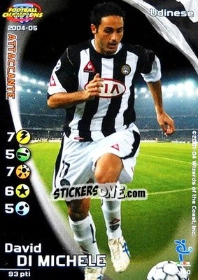 Sticker David Di Michele - Football Champions Italy 2004-2005 - Wizards of The Coast