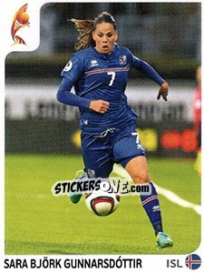 Sticker Sara Bjork Gunnarsdóttir / Iceland - Women's Euro 2017 The Netherlands n. 8 - Panini