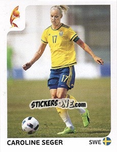 Sticker Caroline Seger - Sweden - Women's Euro 2017 The Netherlands n. 9 - Panini