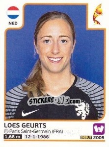 Figurina Loes Geurts - Women's Euro 2017 The Netherlands n. 17 - Panini