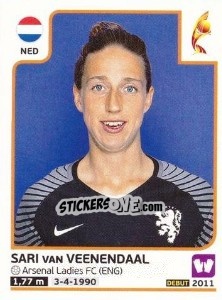 Cromo Sari van Veenendaal - Women's Euro 2017 The Netherlands - Panini
