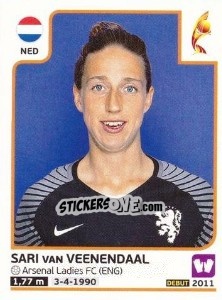 Cromo Sari van Veenendaal - Women's Euro 2017 The Netherlands n. 18 - Panini