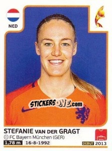 Sticker Stefanie van der Gragt - Women's Euro 2017 The Netherlands n. 21 - Panini