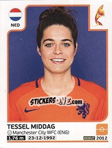 Cromo Tessel Middag - Women's Euro 2017 The Netherlands - Panini