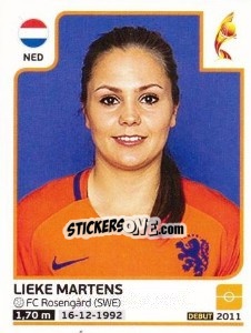 Figurina Lieke Martens - Women's Euro 2017 The Netherlands - Panini