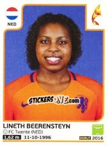 Sticker Lineth Beerensteyn - Women's Euro 2017 The Netherlands n. 32 - Panini