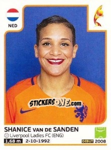 Sticker Shanice van de Sanden - Women's Euro 2017 The Netherlands n. 33 - Panini