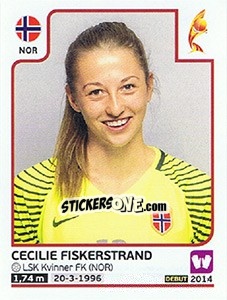 Sticker Cecilie Fiskerstrand - Women's Euro 2017 The Netherlands n. 38 - Panini