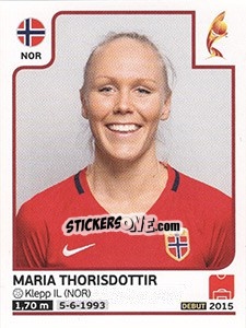 Cromo Maria Thorisdottir - Women's Euro 2017 The Netherlands - Panini