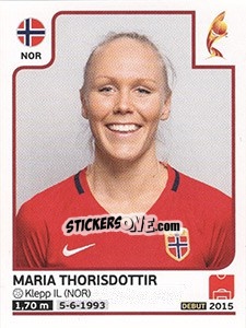 Sticker Maria Thorisdottir - Women's Euro 2017 The Netherlands n. 39 - Panini