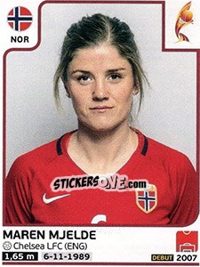 Sticker Maren Mjelde - Women's Euro 2017 The Netherlands n. 40 - Panini
