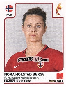 Sticker Nora Holstad Berge - Women's Euro 2017 The Netherlands - Panini