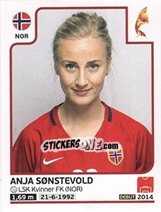 Sticker Anja Sonstevold - Women's Euro 2017 The Netherlands n. 43 - Panini