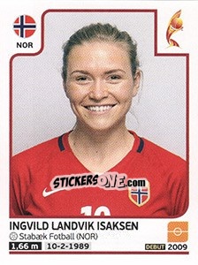 Sticker Ingvild Landvik Isaksen - Women's Euro 2017 The Netherlands - Panini