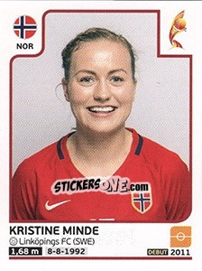 Sticker Kristine Minde - Women's Euro 2017 The Netherlands n. 48 - Panini