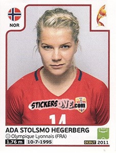Sticker Ada Stolsmo Hegerberg - Women's Euro 2017 The Netherlands - Panini