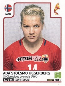 Sticker Ada Stolsmo Hegerberg - Women's Euro 2017 The Netherlands n. 53 - Panini