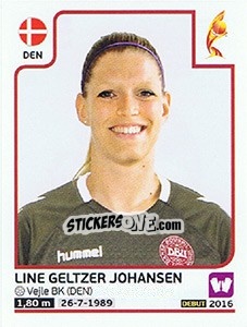 Cromo Line Geltzer Johansen - Women's Euro 2017 The Netherlands - Panini