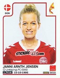 Cromo Janni Arnth Jensen - Women's Euro 2017 The Netherlands - Panini