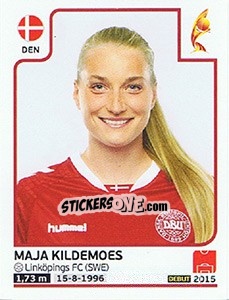 Sticker Maja Kildemoes - Women's Euro 2017 The Netherlands n. 61 - Panini