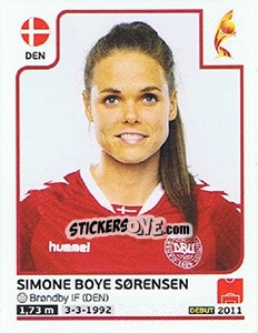 Sticker Simone Boye Sorensen - Women's Euro 2017 The Netherlands - Panini