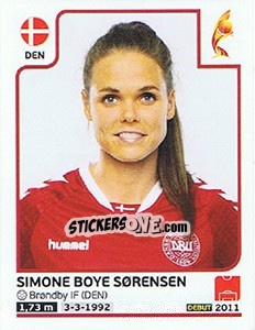 Sticker Simone Boye Sorensen - Women's Euro 2017 The Netherlands n. 62 - Panini