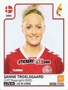 Sticker Sanne Troelsgaard - Women's Euro 2017 The Netherlands n. 68 - Panini