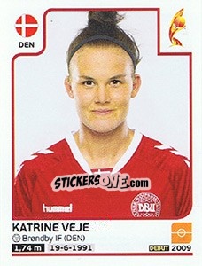 Figurina Katrine Veje - Women's Euro 2017 The Netherlands - Panini