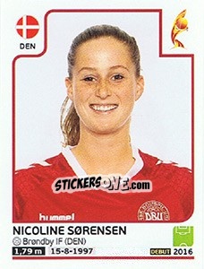 Sticker Nicoline Sorensen - Women's Euro 2017 The Netherlands - Panini