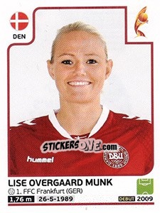 Cromo Lise Overgaard Munk - Women's Euro 2017 The Netherlands - Panini