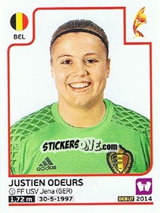 Sticker Justien Odeurs - Women's Euro 2017 The Netherlands - Panini
